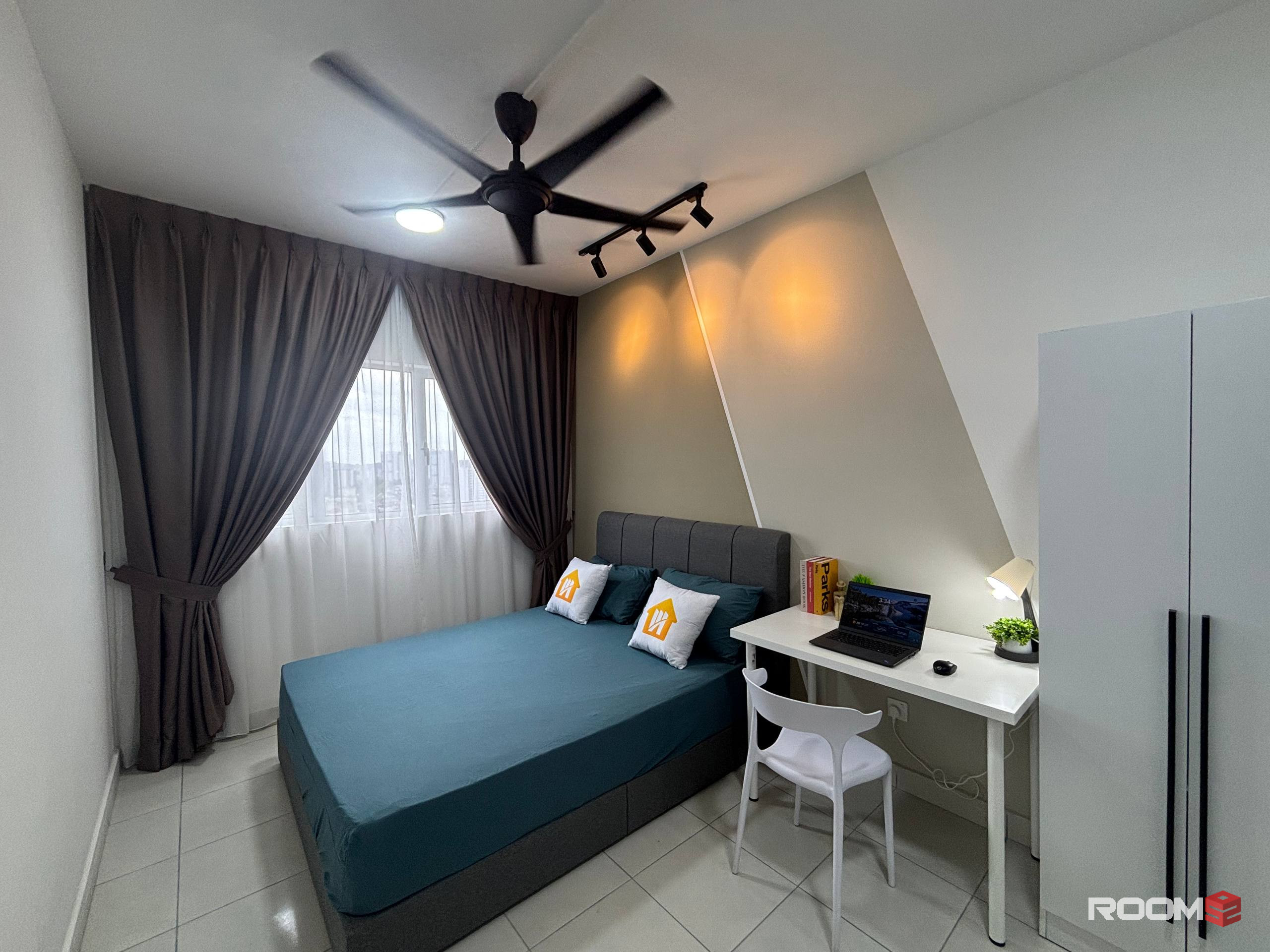 📍Miharja room for rent, Pitta Residence 🤩PROMOTION!!!! 🤩Master Private Room ✅ New Mattress Aircond Wardrobe Table Cha