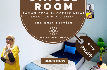 (NEAR USIM & Non- Sahring 😍😍) Bilik Sewa Nilai, Taman Desa Anggerik, INTI, USIM, Sepang, KLIA, AEON, MESA Mall