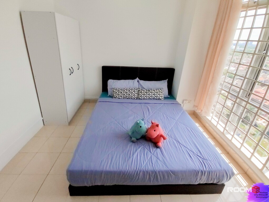 ⭐Seri Atria Apartment⭐Subang Bestari, Fully Furnish Queen Size Bedroom WIth Aircond, Near Help University, Subang Airpor