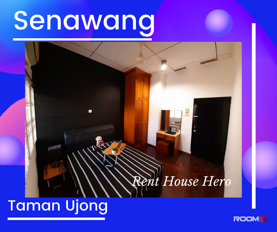 Middle Room at Rasah, Seremban 🚀 Bilik Sewa Seremban [𝑵𝒆𝒂𝒓 𝑯𝑻𝑱 📌📌, Couple/ Single, Aircond] Rasah, Taman Ujong
