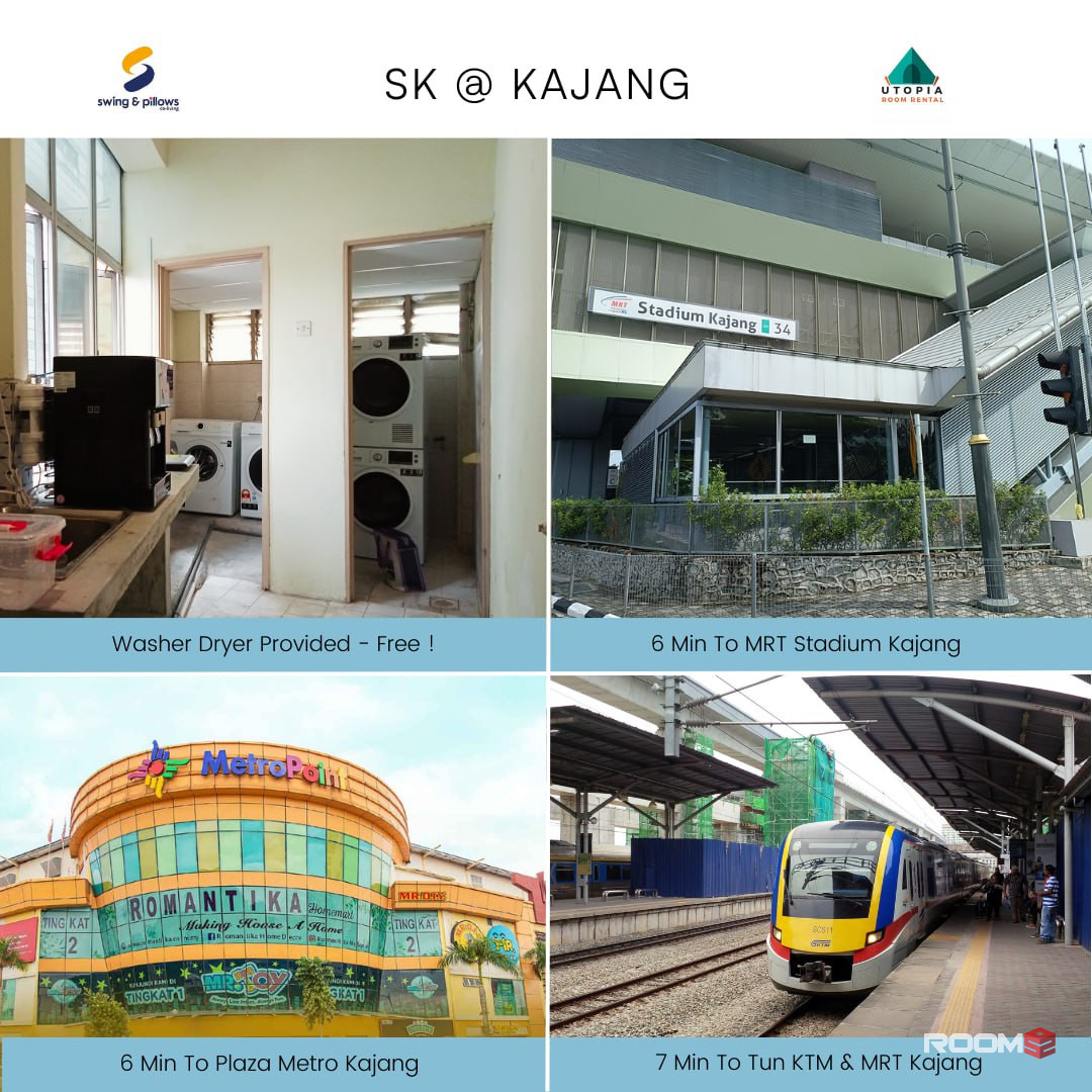 Unleash the Freedom 🌈 : Zero Deposit Room Rental 6 Min walk To MRT Stadium Kajang  🚄