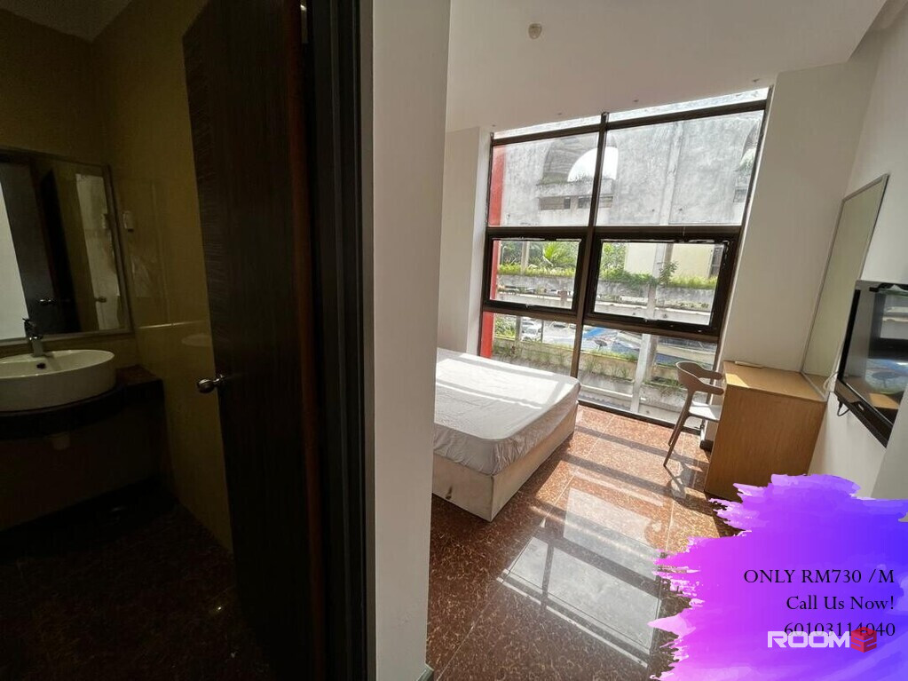 ✨0Deposit Move In✨Fully Furnish Queen Size Bedroom With Own Private Bathroom, Reno Hotel, Maluri📍LRT,Cheras,Shamelin,My