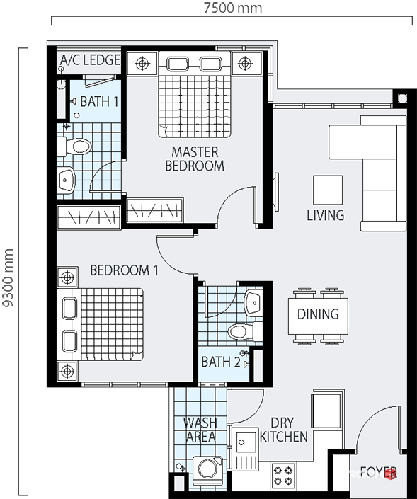 Fully Furnished medium room @ Majestic Maxim, Cheras