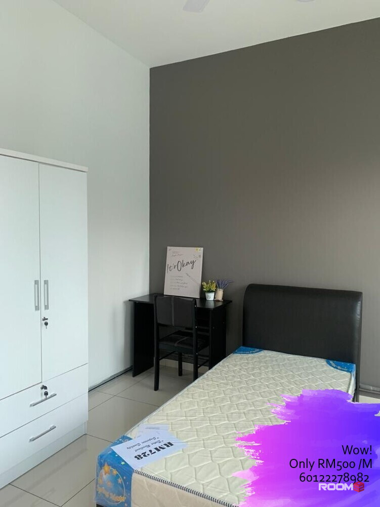 Cozy with FULLY FURNISHED Single Room for RENT at Bandar Sri Sendayan, Sendayan