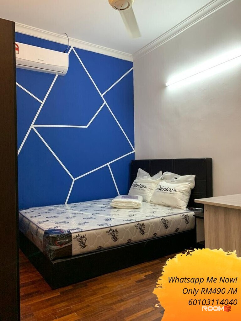 ⚠️Promotion💥Zero Deposit💥Near Help University, Subang Bestari Landed House, Fully Furnish Single Room With Aircond,