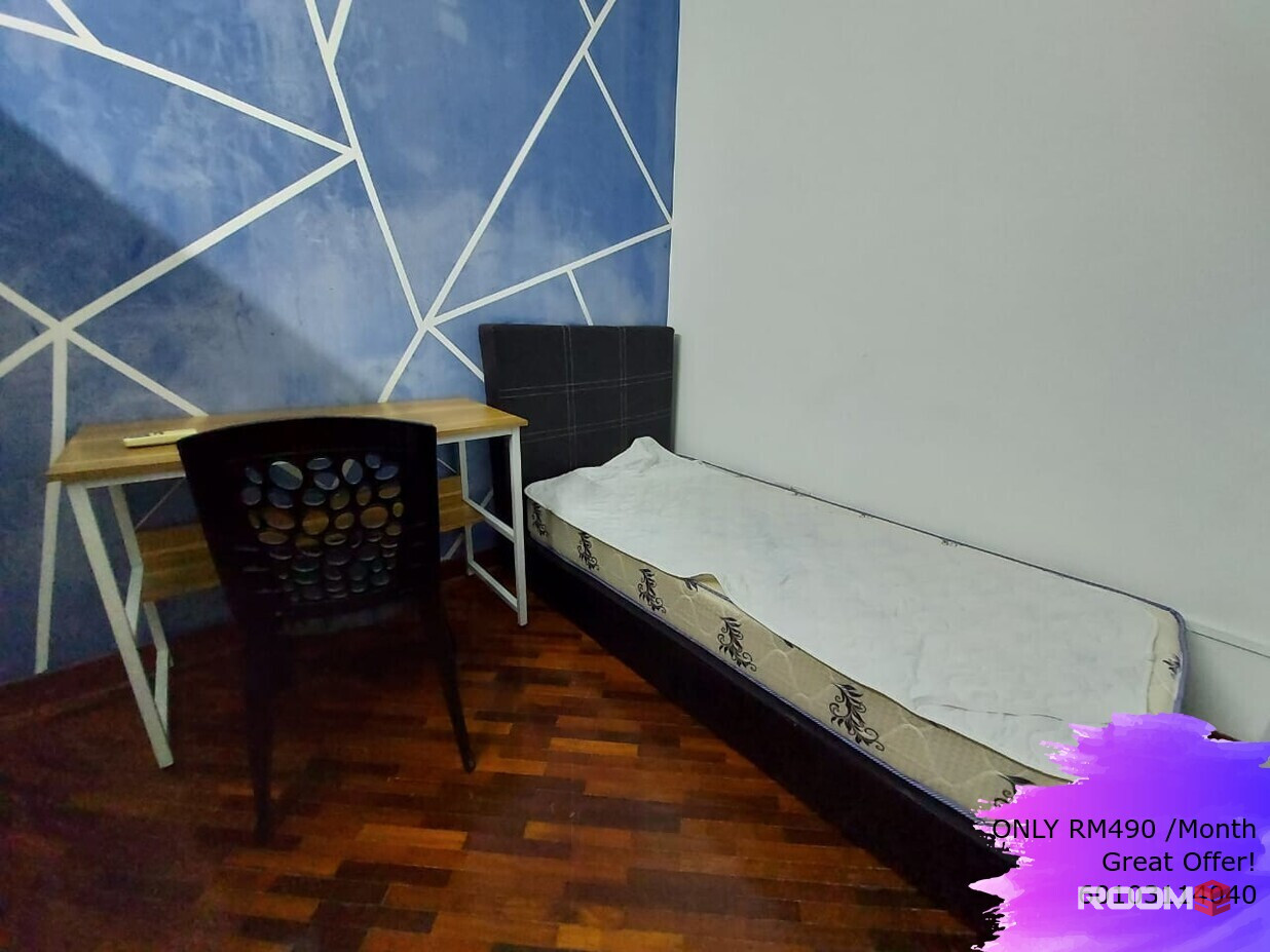 ⚠️Promotion💥Zero Deposit💥Near Help University, Subang Bestari Landed House, Fully Furnish Single Room With Aircond,