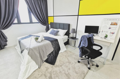 Muslim Female Fully Furnished Master bedroom at Meritus Residensi