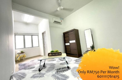 Bilik Sewa Master Room Permata Residence 🔥📣Hospital Sungai Long 📍AEON📍SG LONG GOLF COUNTRY CLUB🚊MRT🎓UTAR