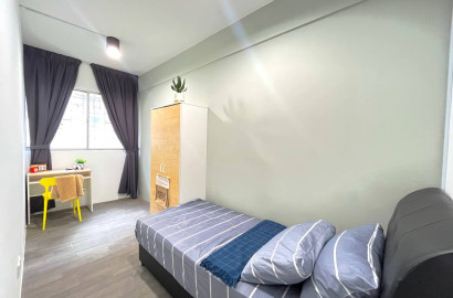 Near Monorel KL 🚄 Single Zero Deposit Room Near Cheap Food Street 🍕🫓🥪🥙