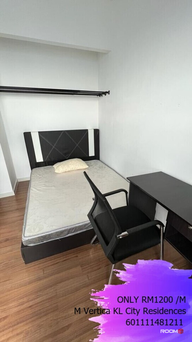 💥5 mins to MRT-LRT Maluri💥 @ M Vertica Residences room for rent