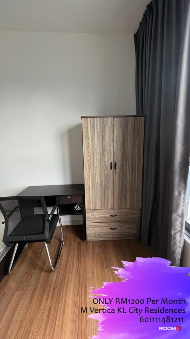 💥5 mins to MRT-LRT Maluri💥 @ M Vertica Residences room for rent