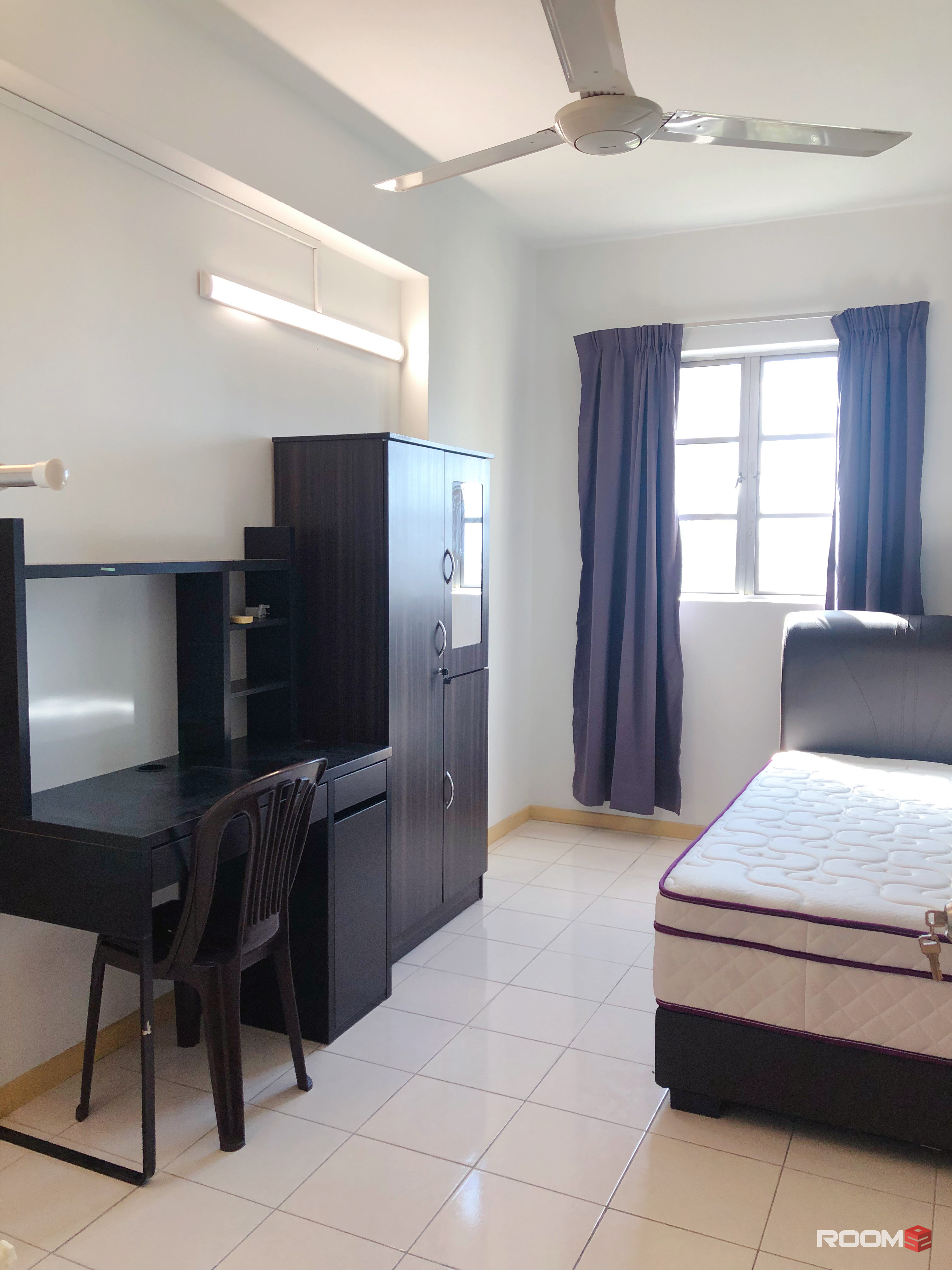 🤩PROMOTION!!!! 🤩 HIGH SPEED INTERNET Single Room Fully Furnished New Aircond Wardrobe Table Chair Mattress