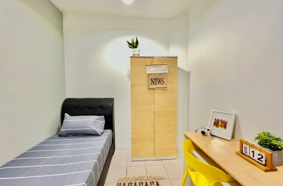 Want to stay near LRT Station? Check This Out!!! Single room for rent at Warisan Cityview, Fully Furnished No Deposit