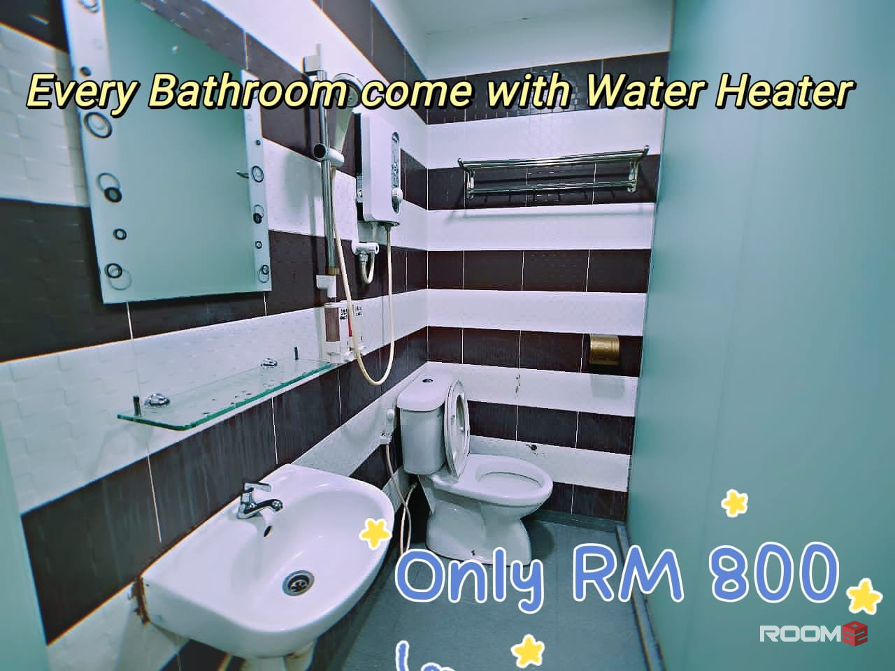 Bilik Murah Taman Universiti @ Johor Bahru (Aircon Wifi sedia) Personal Tandas
