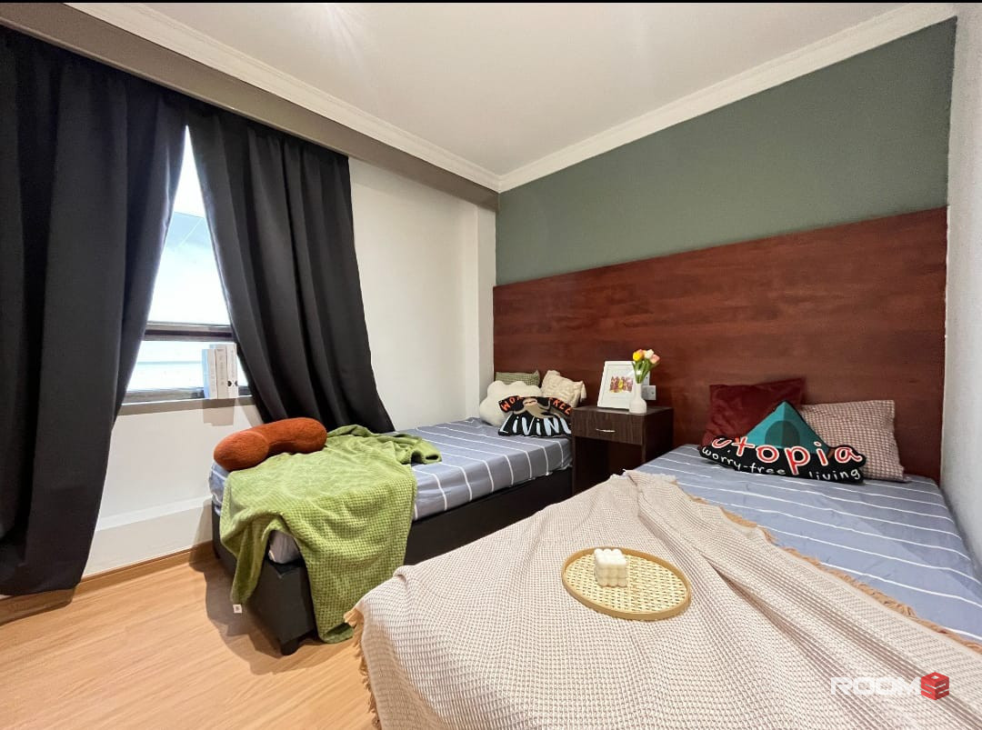 Zero Deposit Luxury Room with private 🛁bathroom But Cheap Rental At Swing & Pillow @ Grand Maria, KL City Centre