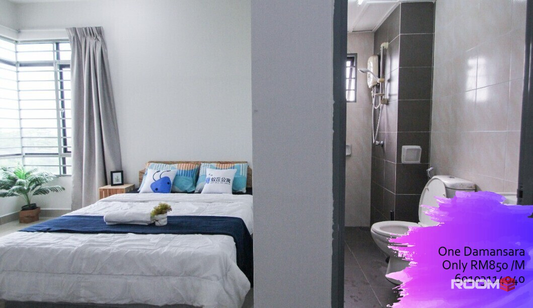 ✨0 Deposit✨5min to MRT, Fully Furnish MasterRoom With Private Bathroom For Rent, At One Damansara, Damansara Damai