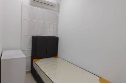 [NEARBY HELP SUBANG 2] Single Room with Window & AC at Seri Atria Apartment, Subang Bestari