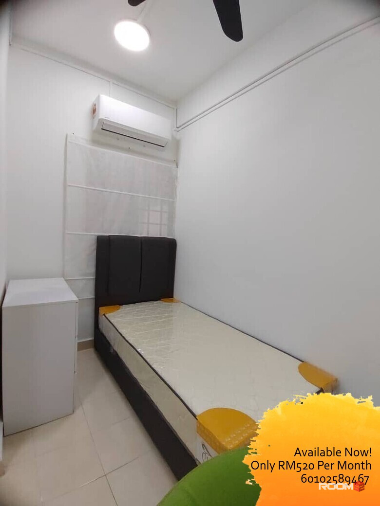 [NEARBY HELP SUBANG 2] Single Room with Window & AC at Seri Atria Apartment, Subang Bestari