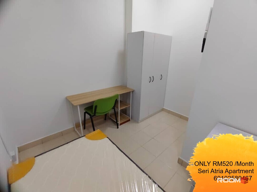 [NEARBY HELP SUBANG 2] Single Room with Window & AC at Seri Atria Apartment, Subang Bestari