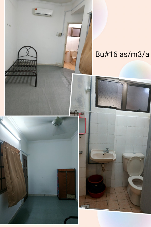 Single to master room for rent from rm450